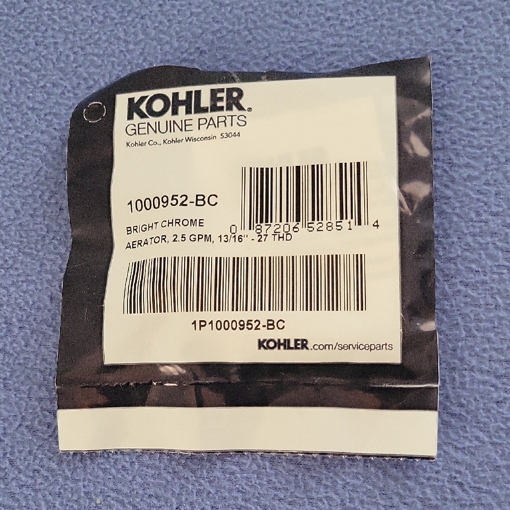 Kohler Chrome Bathroom Aerator